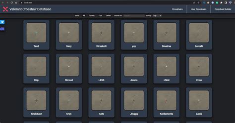 valorant crosshair database